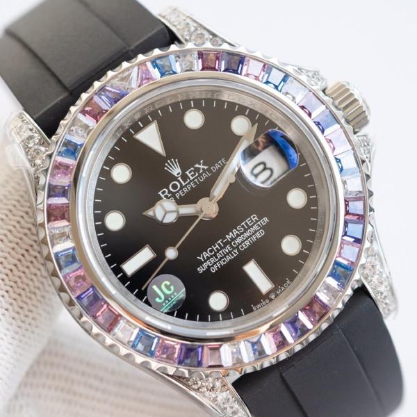 ROLEX Ranger Prestige Automatic Mechanical Movement Fashion Men's Watch Black Dial 18K White Gold Watch Case Case Diameter/Size 40mm
