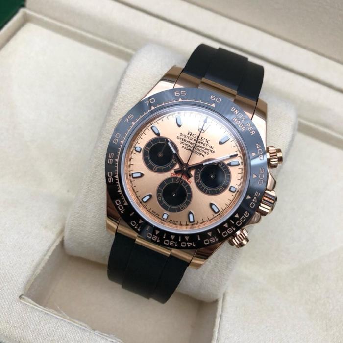 ROLEX Automatic Mechanical Movement 100m Waterproof Unisex Watch 40mm Pink Watch Dial
