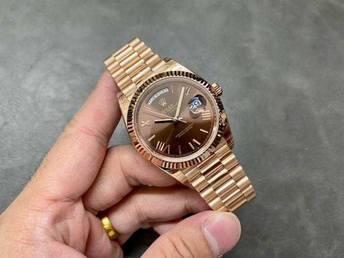ROLEX Dog Bone Ring Rose Gold, Sunday Calendar Automatic Mechanical Movement Men's Watches Watch 40mm