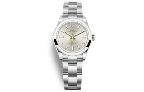 ROLEX Smooth Bezel, Oyster Perpetual Type Automatic Mechanical Movement 100m Waterproof Women's Watch 31mm