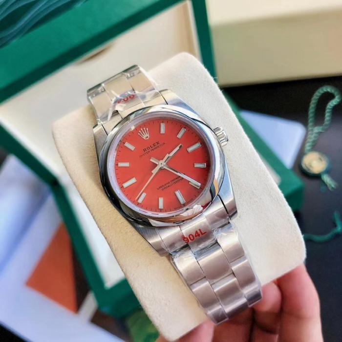 ROLEX Smooth Bezel, Oyster Perpetual Type Automatic Mechanical Movement Women's Watch 31mm