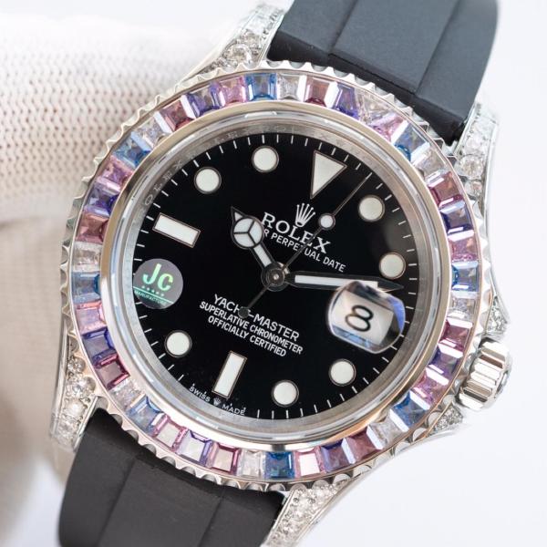 ROLEX Ranger Prestige Automatic Mechanical Movement Fashion Men's Watch Black Dial 18K White Gold Watch Case Case Diameter/Size 40mm