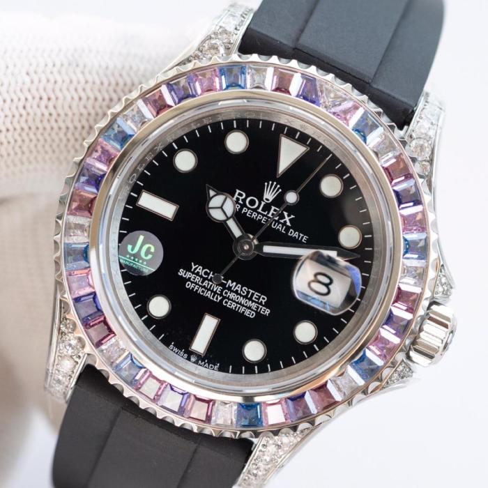 ROLEX Ranger Prestige Automatic Mechanical Movement Fashion Men's Watch Black Dial 18K White Gold Watch Case Case Diameter/Size 40mm