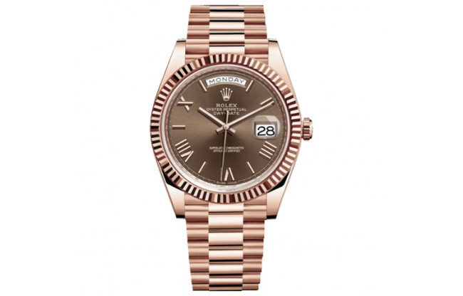 ROLEX Dog Bone Ring Rose Gold, Sunday Calendar Automatic Mechanical Movement Men's Watches Watch 40mm