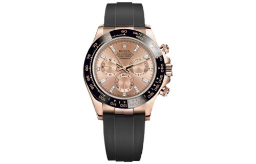 ROLEX Automatic Mechanical Movement Men's Watches Watch 40mm Pink Watch Dial 18K Rose Gold Watch Case