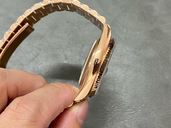 ROLEX Dog Bone Ring Rose Gold, Sunday Calendar Automatic Mechanical Movement Men's Watches Watch 40mm