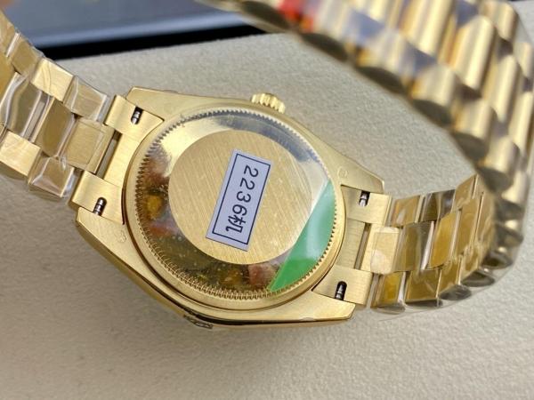 ROLEX K Automatic Mechanical Movement Women's Watch 31mm Green Dial 18ct Gold Watch Case