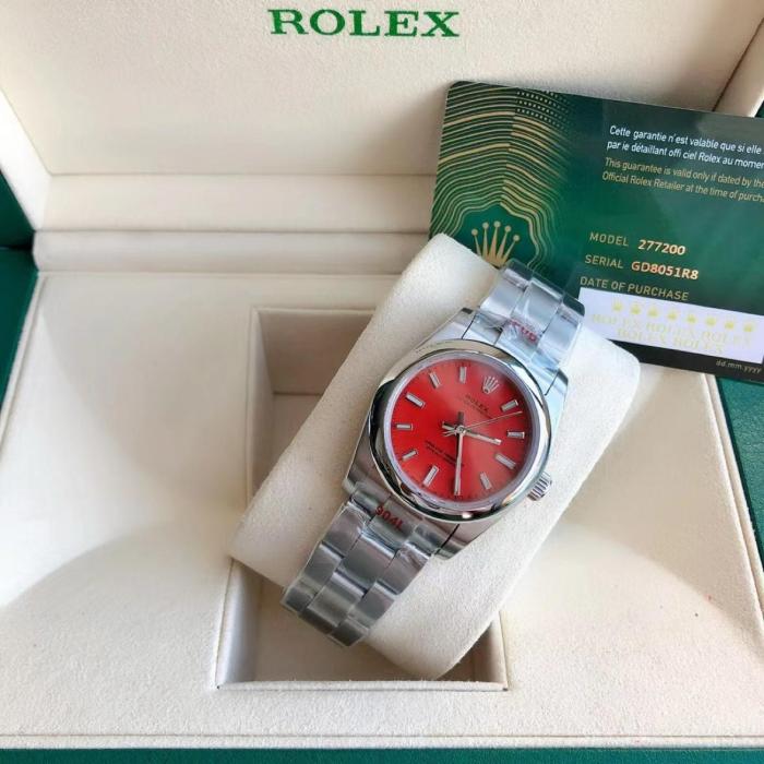 ROLEX Smooth Bezel, Oyster Perpetual Type Automatic Mechanical Movement Women's Watch 31mm