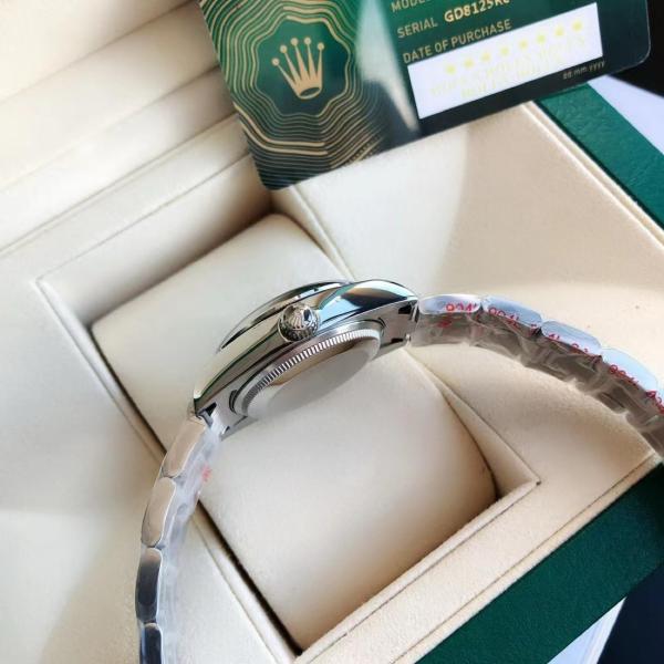 ROLEX Smooth Bezel, Oyster Perpetual Type Automatic Mechanical Movement Women's Watch 31mm Green Dial