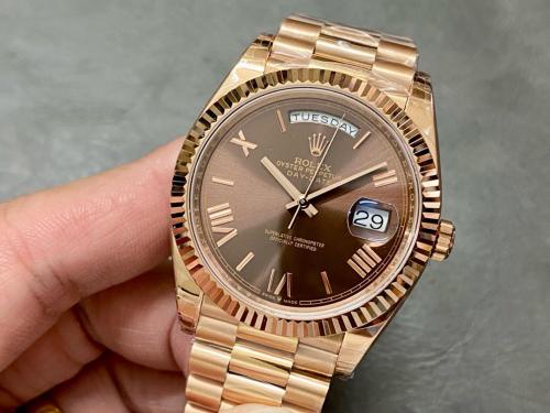 ROLEX Dog Bone Ring Rose Gold, Sunday Calendar Automatic Mechanical Movement Men's Watches Watch 40mm