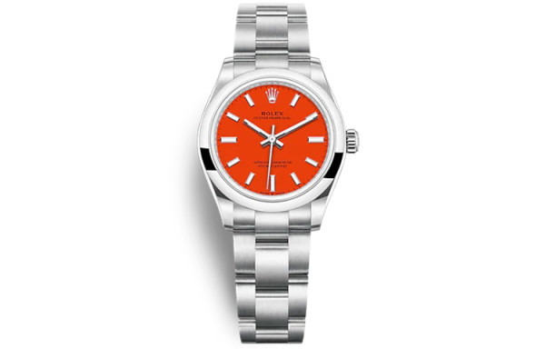 ROLEX Smooth Bezel, Oyster Perpetual Type Automatic Mechanical Movement Women's Watch 31mm