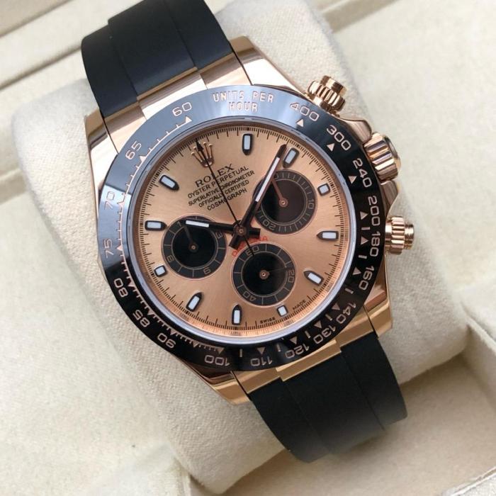 ROLEX Automatic Mechanical Movement 100m Waterproof Unisex Watch 40mm Pink Watch Dial