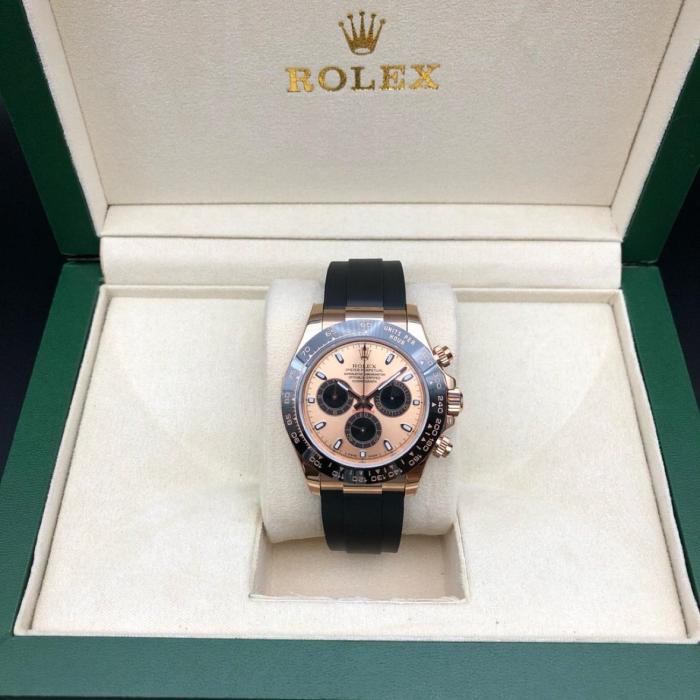ROLEX Automatic Mechanical Movement 100m Waterproof Unisex Watch 40mm Pink Watch Dial