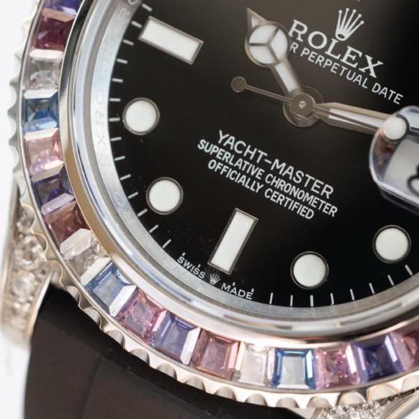 ROLEX Ranger Prestige Automatic Mechanical Movement Fashion Men's Watch Black Dial 18K White Gold Watch Case Case Diameter/Size 40mm