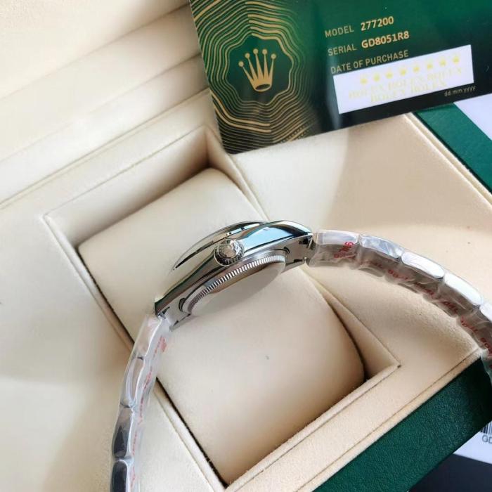 ROLEX Smooth Bezel, Oyster Perpetual Type Automatic Mechanical Movement Women's Watch 31mm
