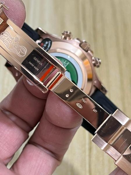 ROLEX Automatic Mechanical Movement Men's Watches Watch 40mm Pink Watch Dial 18K Rose Gold Watch Case