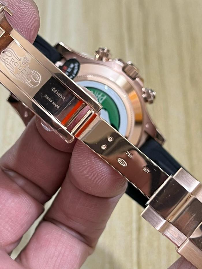ROLEX Automatic Mechanical Movement Men's Watches Watch 40mm Pink Watch Dial 18K Rose Gold Watch Case