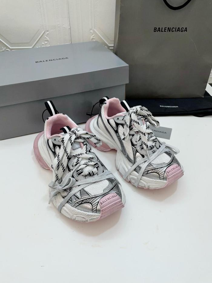 Balenciaga 3XL Gel Clearsole Low top Chunky Sneakers Women's White Pink Black