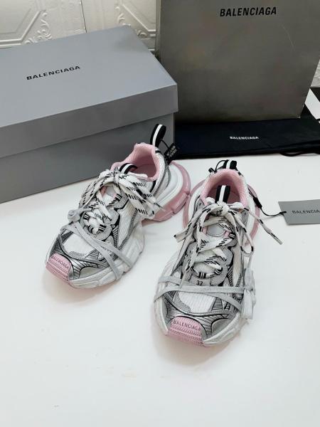 Balenciaga 3XL Gel Clearsole Low top Chunky Sneakers Women's White Pink Black