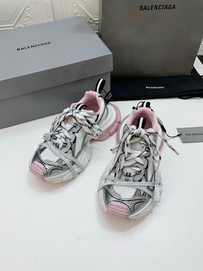 Balenciaga 3XL Gel Clearsole Low top Chunky Sneakers Women's White Pink Black