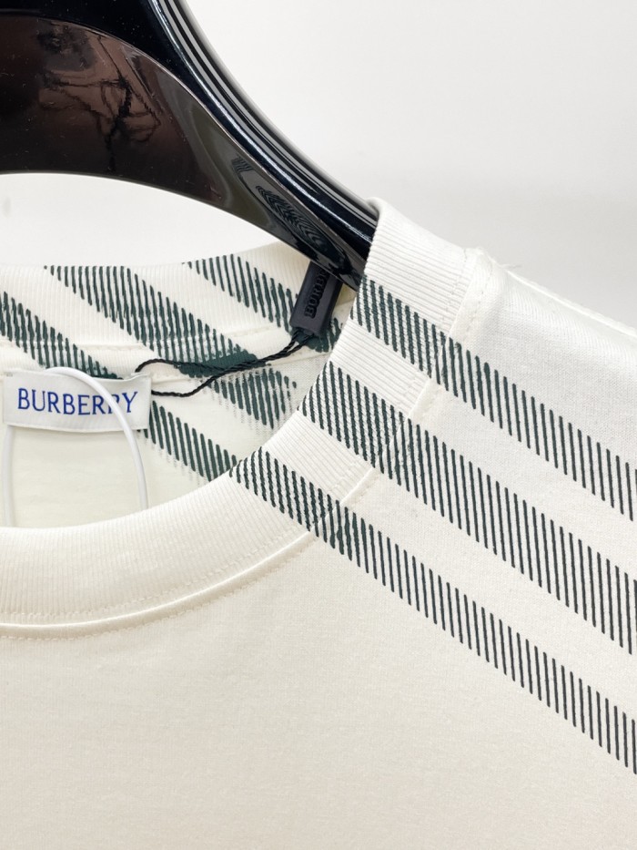 Burberry Check Sleeve Cotton T-shirt