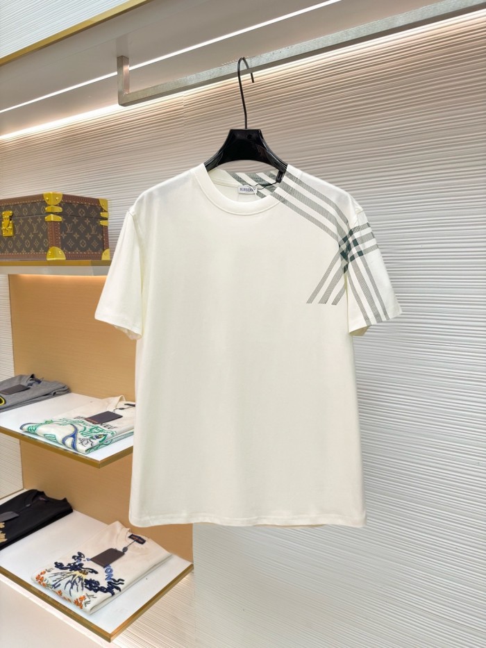 Burberry Check Sleeve Cotton T-shirt