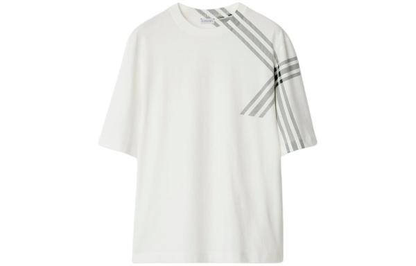 Burberry Check Sleeve Cotton T-shirt