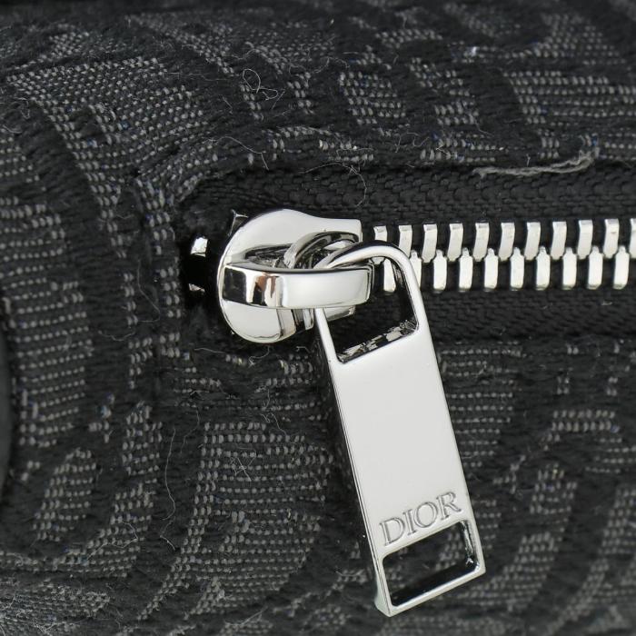 DIOR Saddle Cow Leather With Fabric Saddle Bag, Crossbody Bag, Sling Bag, Fanny Pack, Shoulder Bag Men's Black 1ADPO093YKY-H00N L28.6cm W5cm H20cm
