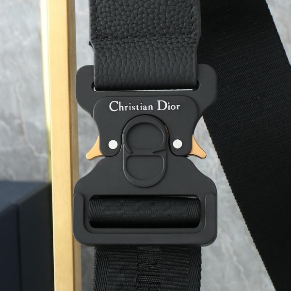 DIOR Saddle Cow Leather With Fabric Saddle Bag, Crossbody Bag, Sling Bag, Fanny Pack, Shoulder Bag Men's Black 1ADPO093YKY-H00N L28.6cm W5cm H20cm