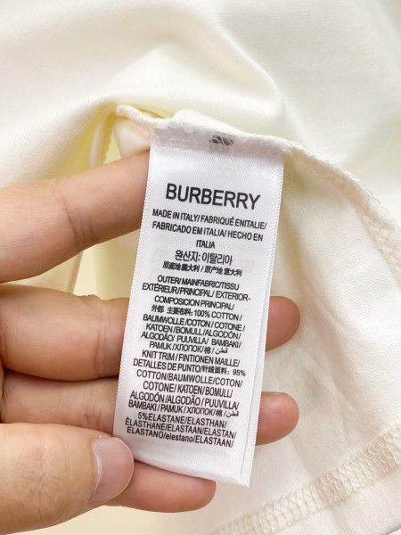 Burberry Check Sleeve Cotton T-shirt