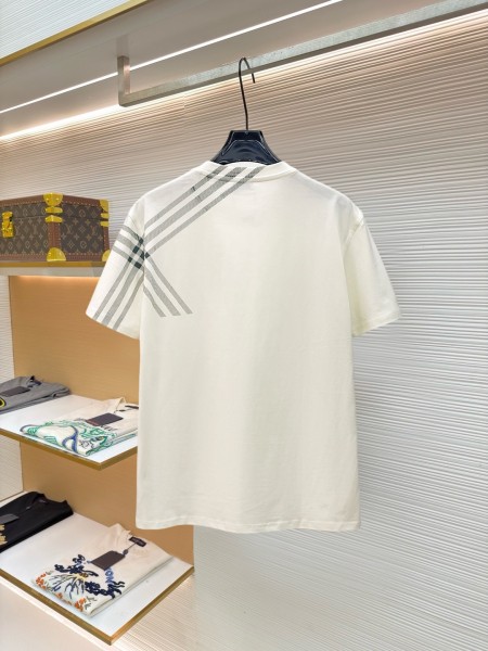 Burberry Check Sleeve Cotton T-shirt