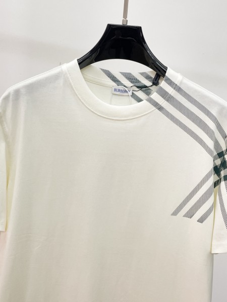 Burberry Check Sleeve Cotton T-shirt