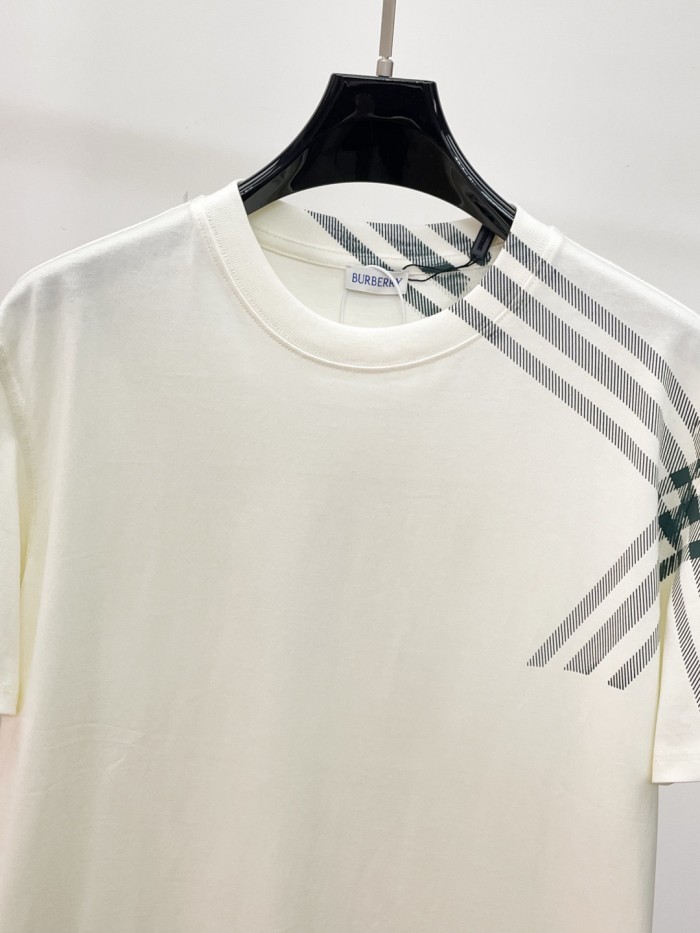 Burberry Check Sleeve Cotton T-shirt
