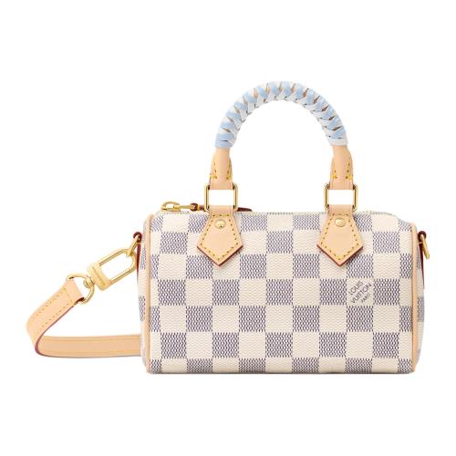 LOUIS VUITTON NANO SPEEDY Coated Canvas Shoulder Bag, Crossbody Bag, Handbag Women's Beige N40918 L16*W7.5*H10 cm