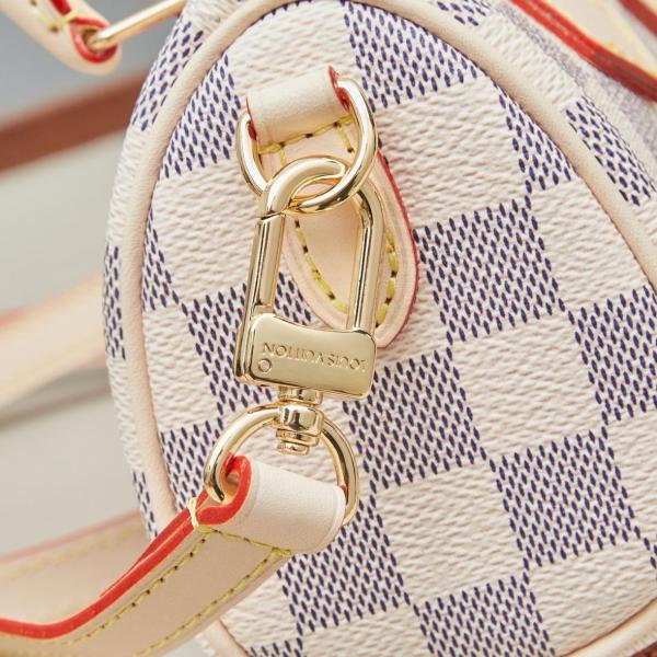 LOUIS VUITTON NANO SPEEDY Coated Canvas Shoulder Bag, Crossbody Bag, Handbag Women's Beige N40918 L16*W7.5*H10 cm