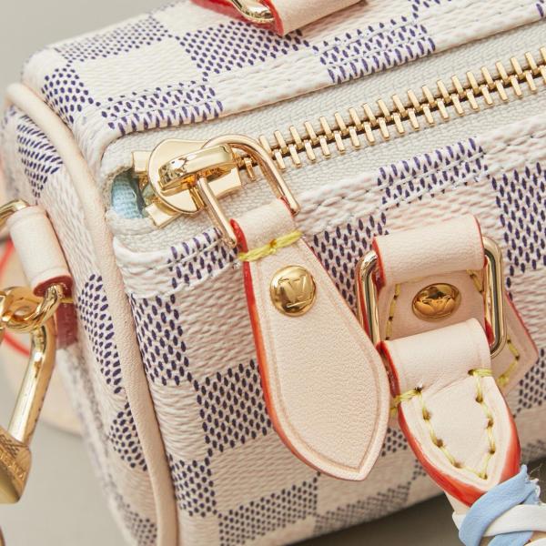LOUIS VUITTON NANO SPEEDY Coated Canvas Shoulder Bag, Crossbody Bag, Handbag Women's Beige N40918 L16*W7.5*H10 cm