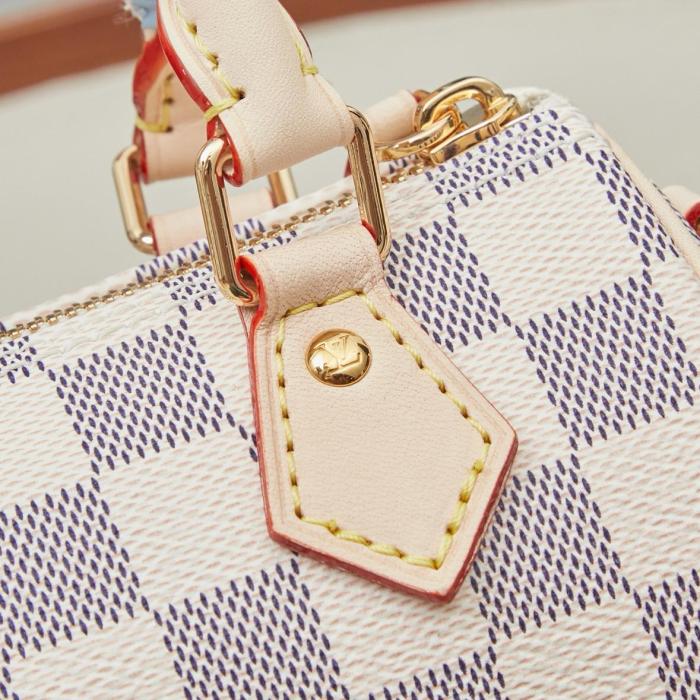 LOUIS VUITTON NANO SPEEDY Coated Canvas Shoulder Bag, Crossbody Bag, Handbag Women's Beige N40918 L16*W7.5*H10 cm