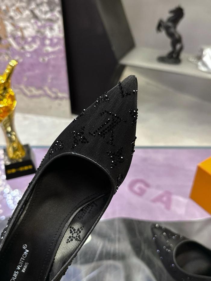 LOUIS VUITTON GALA Slim Heel High Heels 8cm Women's Black