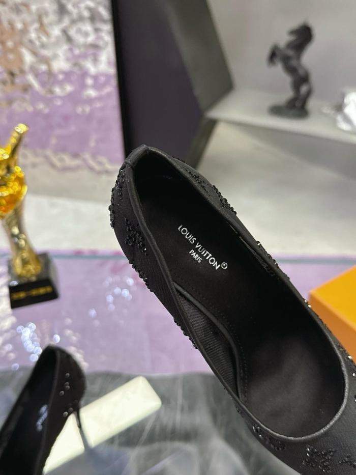 LOUIS VUITTON GALA Slim Heel High Heels 8cm Women's Black