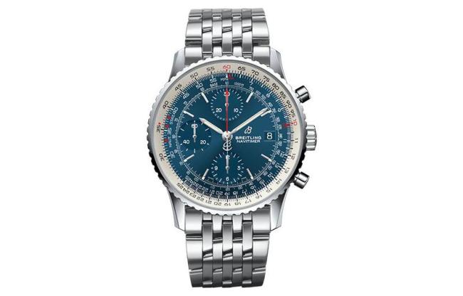 BREITLING Aviation Chronograph Collection Automatic Mechanical Movement Men's Watches Watch Blue Dial