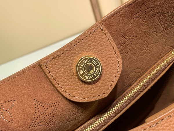 LOUIS VUITTON Mahina Calfskin Handbag Women's Cognac M27446 L35*W17*H40cm