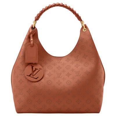 LOUIS VUITTON Mahina Calfskin Handbag Women's Cognac M27446 L35*W17*H40cm