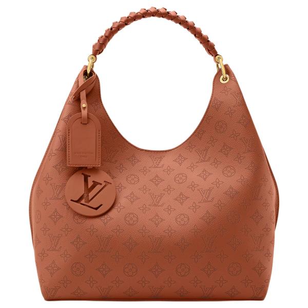 LOUIS VUITTON Mahina Calfskin Handbag Women's Cognac M27446 L35*W17*H40cm