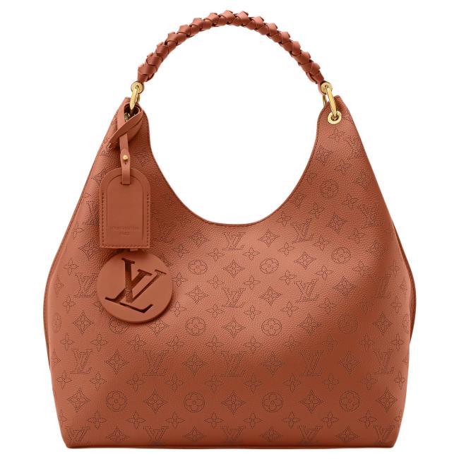 LOUIS VUITTON Mahina Calfskin Handbag Women's Cognac M27446 L35*W17*H40cm