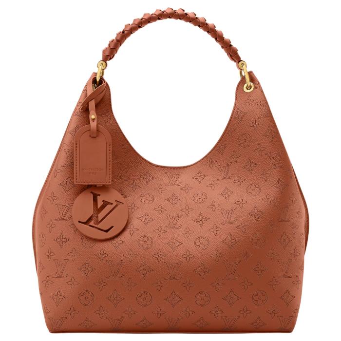 LOUIS VUITTON Mahina Calfskin Handbag Women's Cognac M27446 L35*W17*H40cm