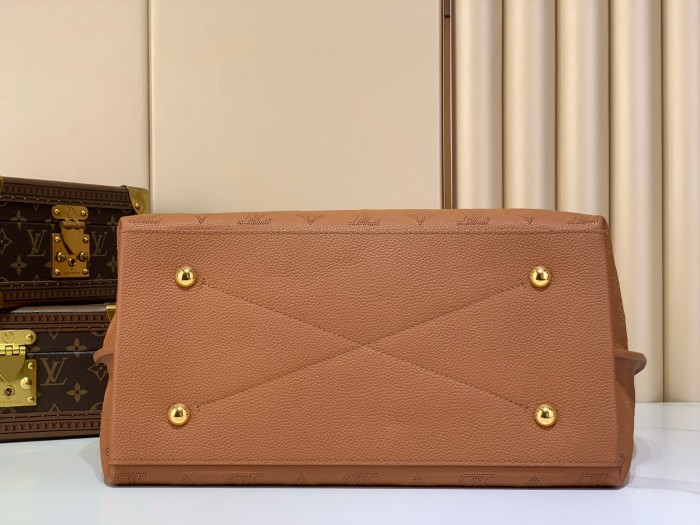 LOUIS VUITTON Mahina Calfskin Handbag Women's Cognac M27446 L35*W17*H40cm