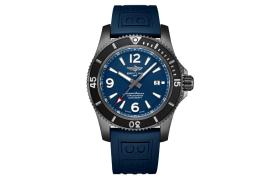 BREITLING Automatic Mechanical Movement 2000m Waterproof Men's Watches Watch 46mm Blue Dial Stainless Steel Case