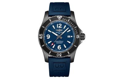 BREITLING Automatic Mechanical Movement 2000m Waterproof Men's Watches Watch 46mm Blue Dial Stainless Steel Case