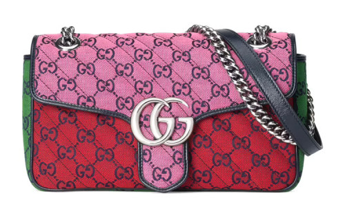 GUCCI Marmont Monogram Multicolor Quilting Canvas Crossbody Bag, Shoulder Bag Small Women's Multicolor 4434972UZIN5281 L26cm W7cm H15cm