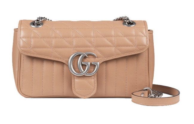 GUCCI GG Marmont Quilted Leather Shoulder Bag, Crossbody Bag Small Women's 443497-UM8AN-2754 L26cm W7cm H15cm 